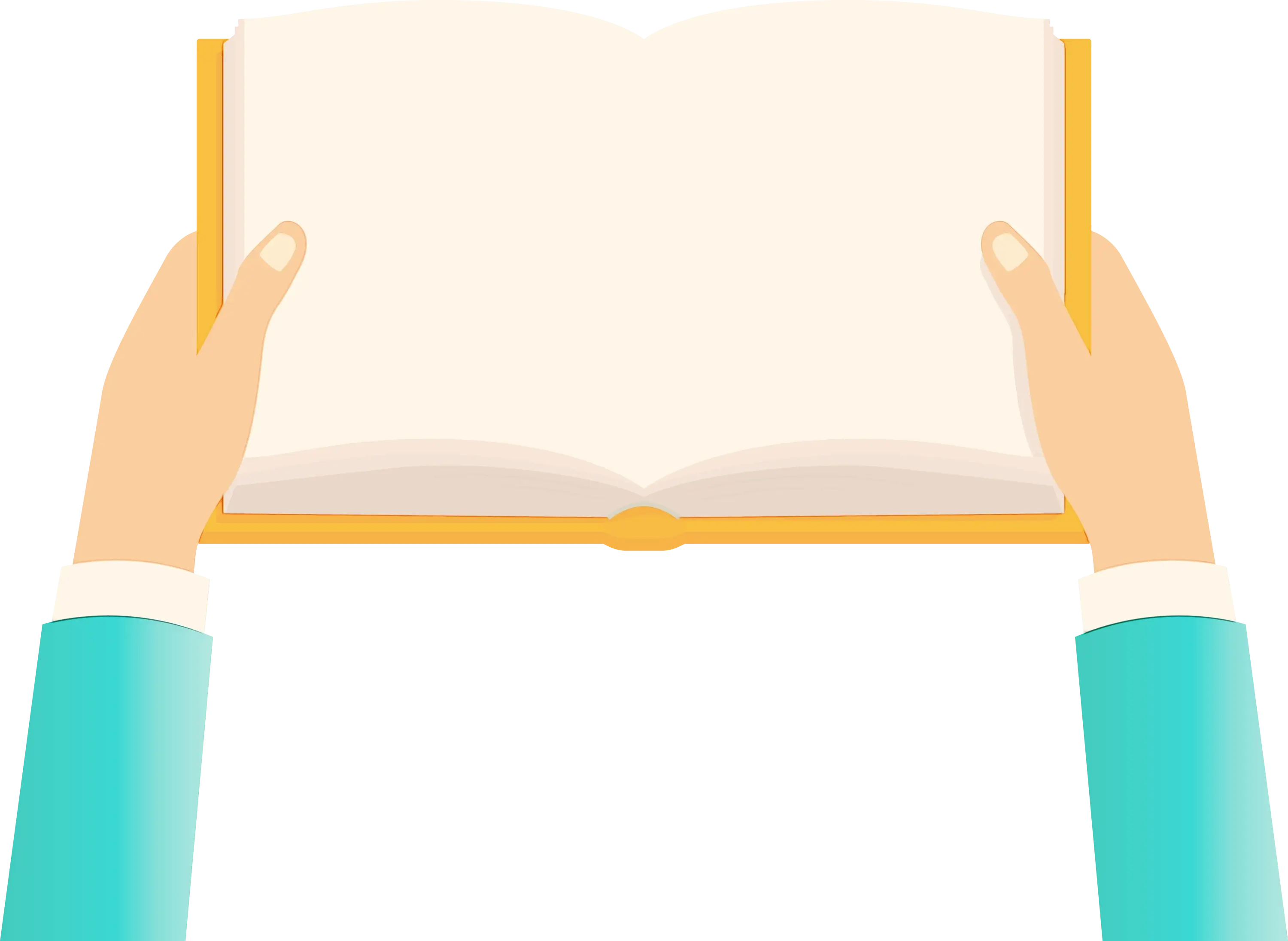 Hands Holding a Book Illustration