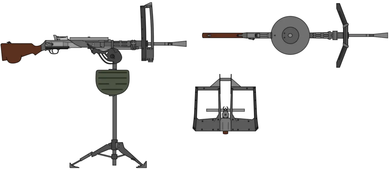 Machine Gun Illustration
