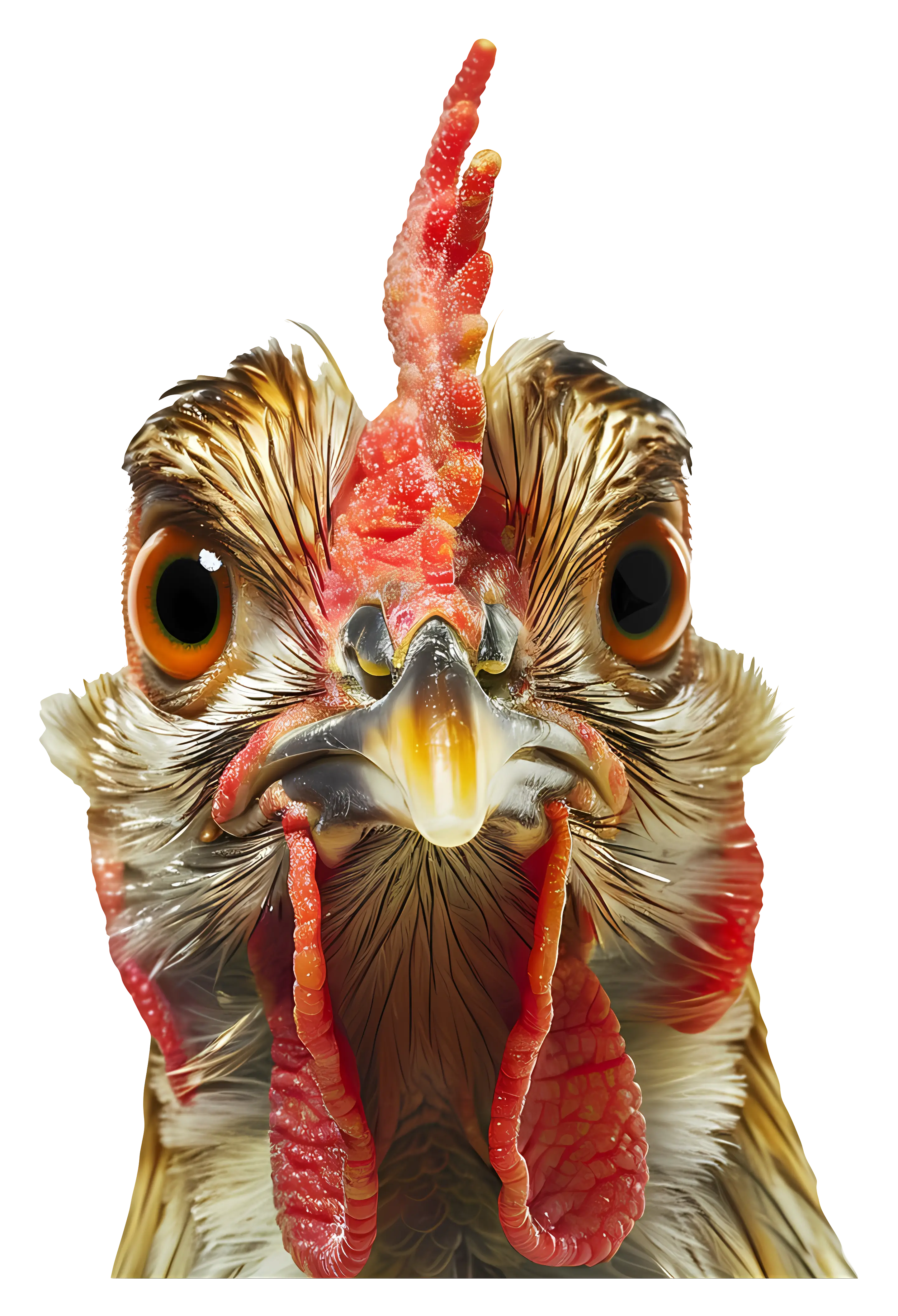 Close-up of Chicken Head
