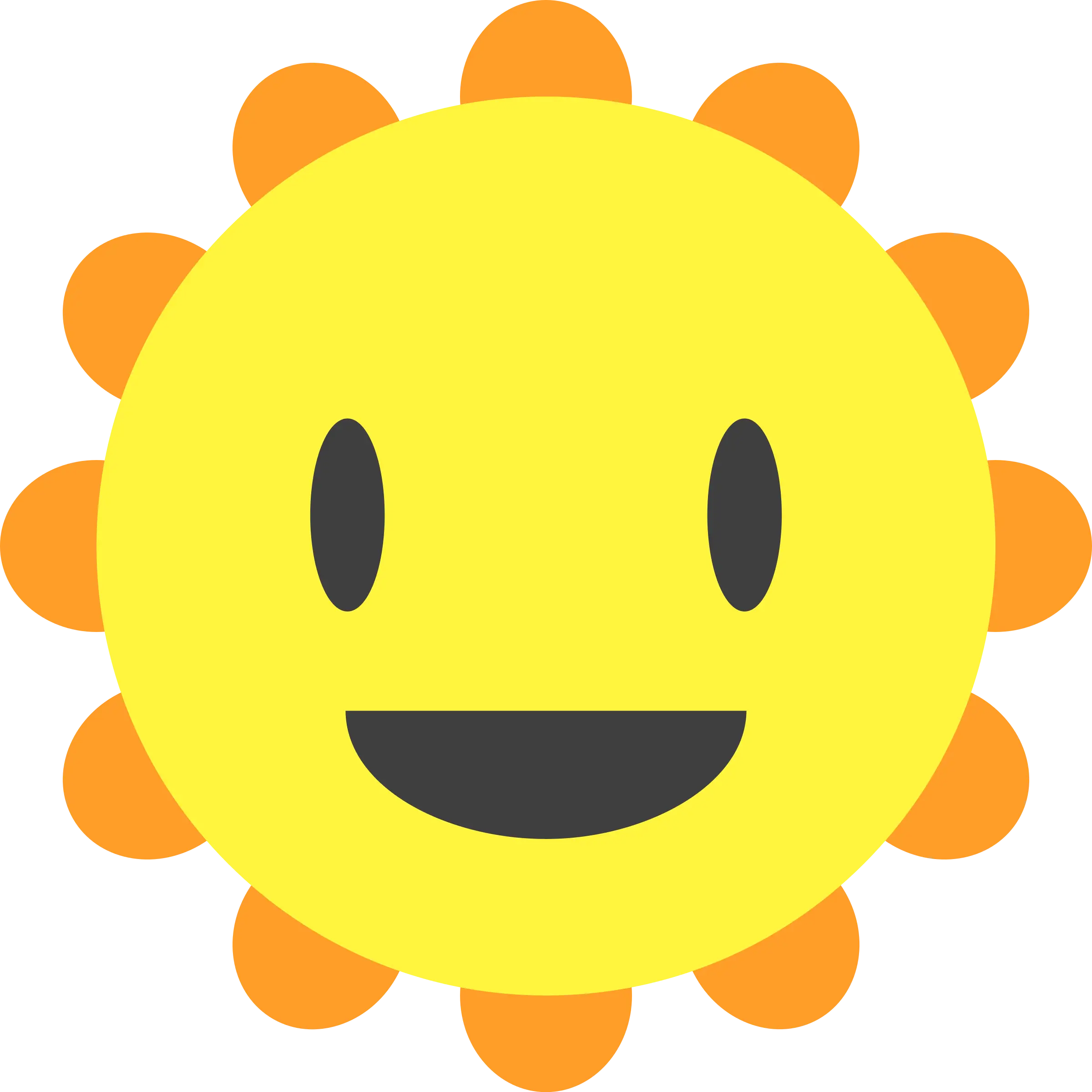 Bright and Cheerful Smiling Sun Cartoon