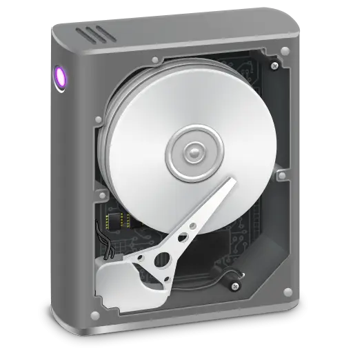 Open Hard Drive Illustration