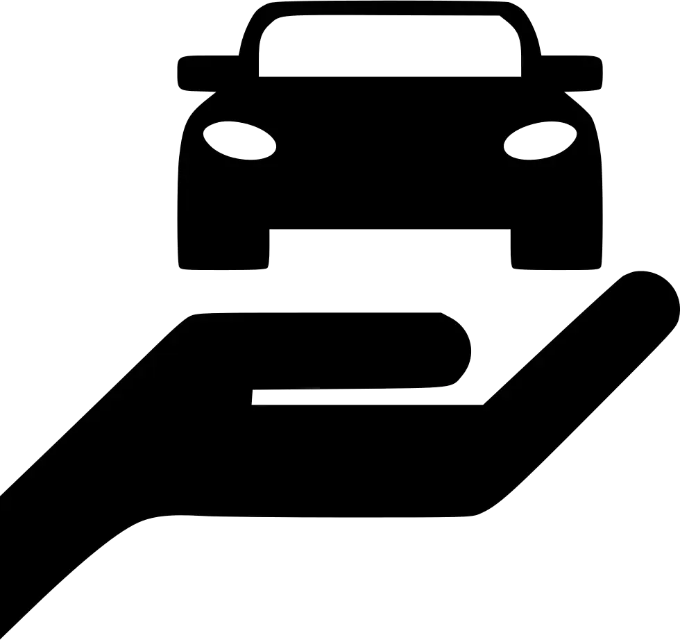 Car in Hand Silhouette