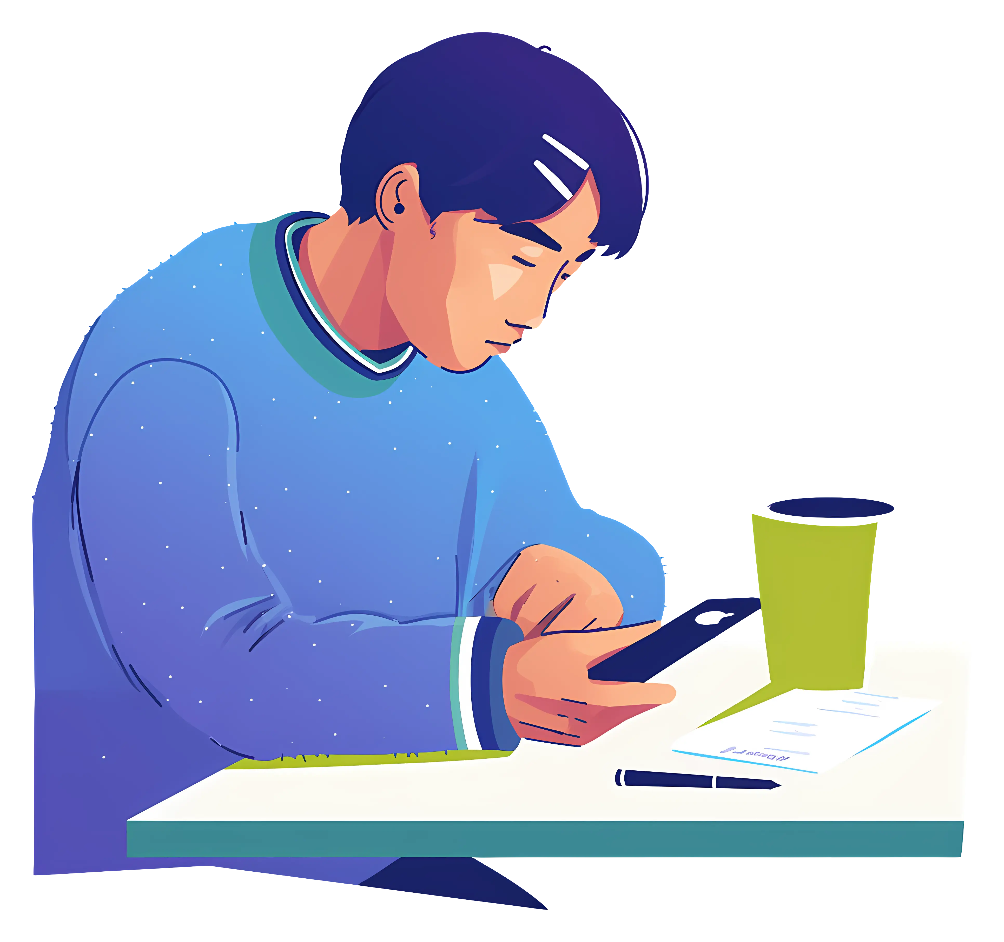 Person Engaged with Phone