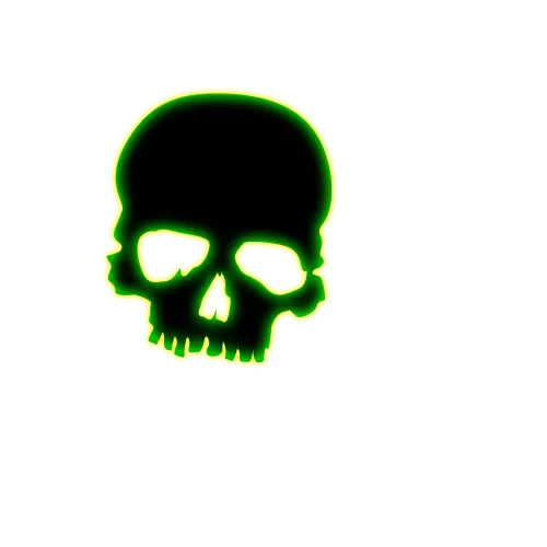 Glowing Skull Symbol