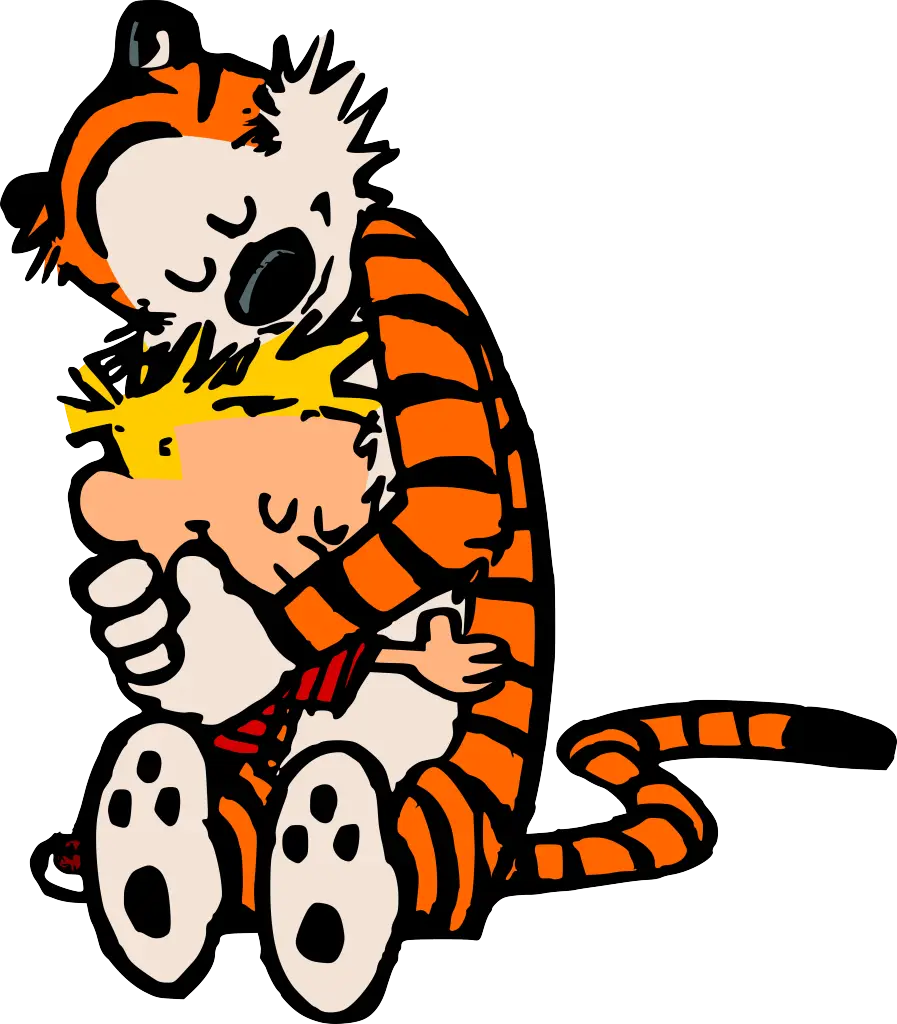 Friendly Tiger Hugging Cartoon Character