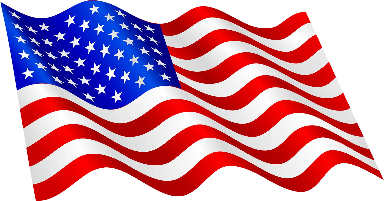 United States Flag Waving in the Air