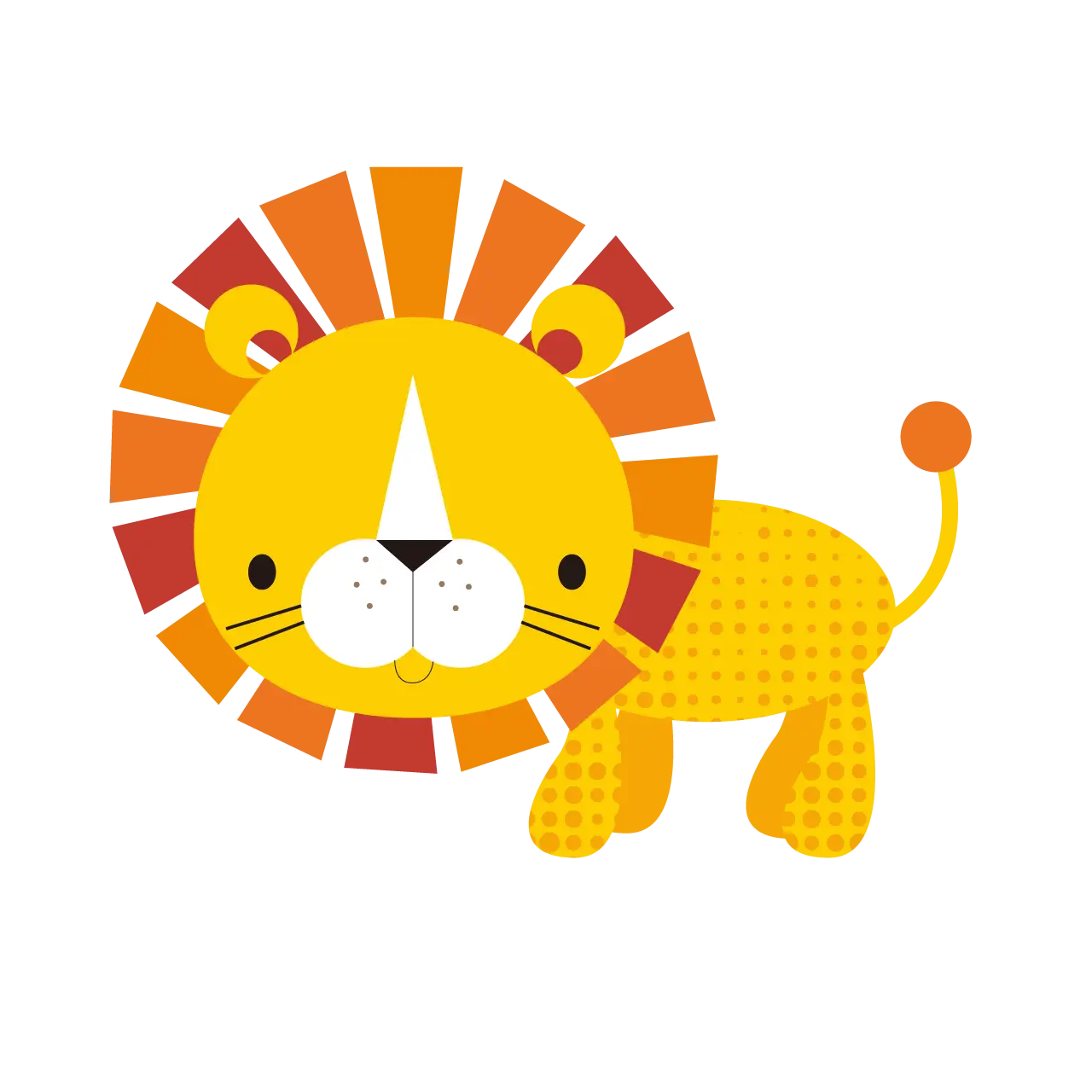 Cute Cartoon Lion for Children&#039;s Design