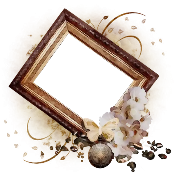 Decorative Frame with Flowers