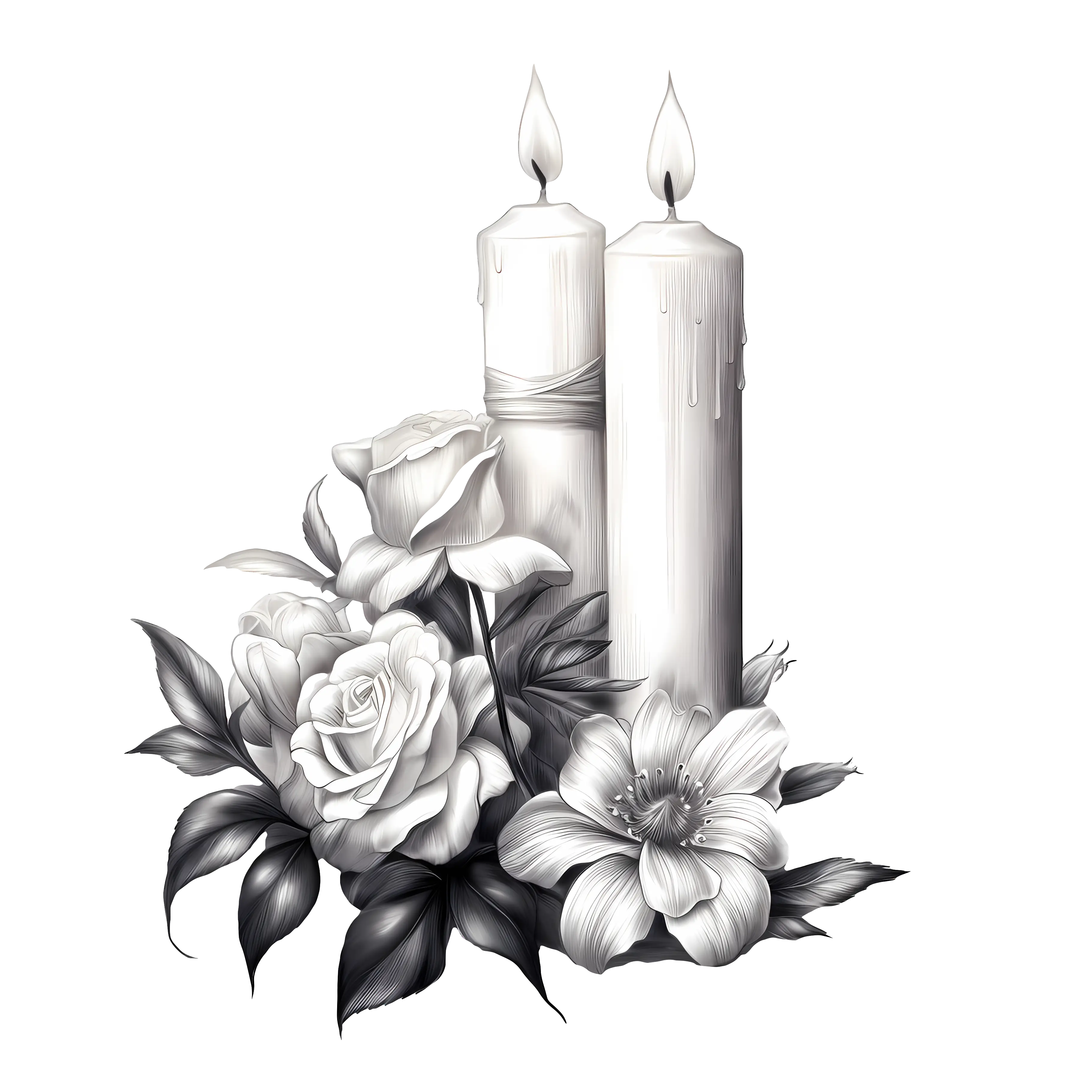 Candles and Flowers Decoration