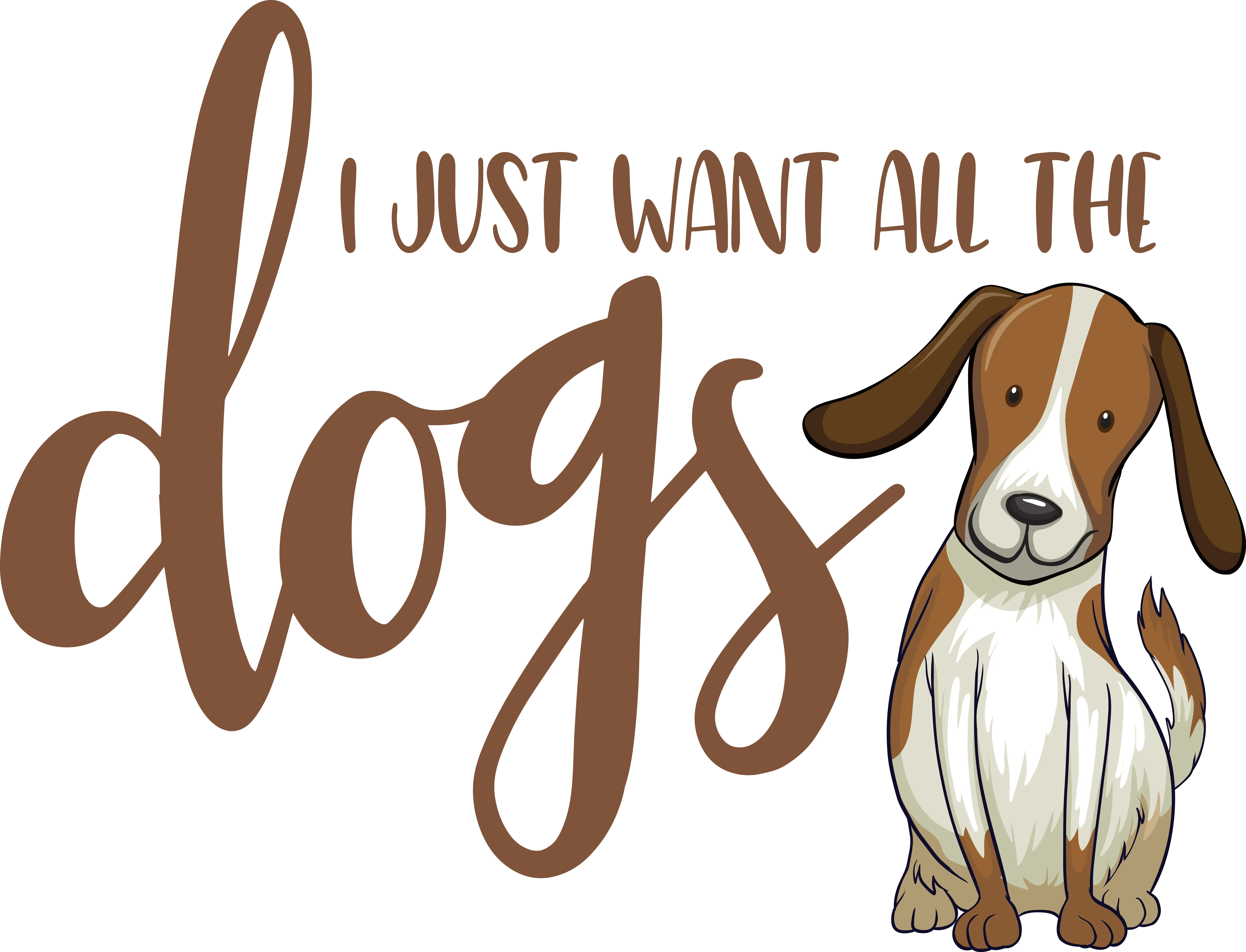 Dog Illustration with Quote for Pet Lovers