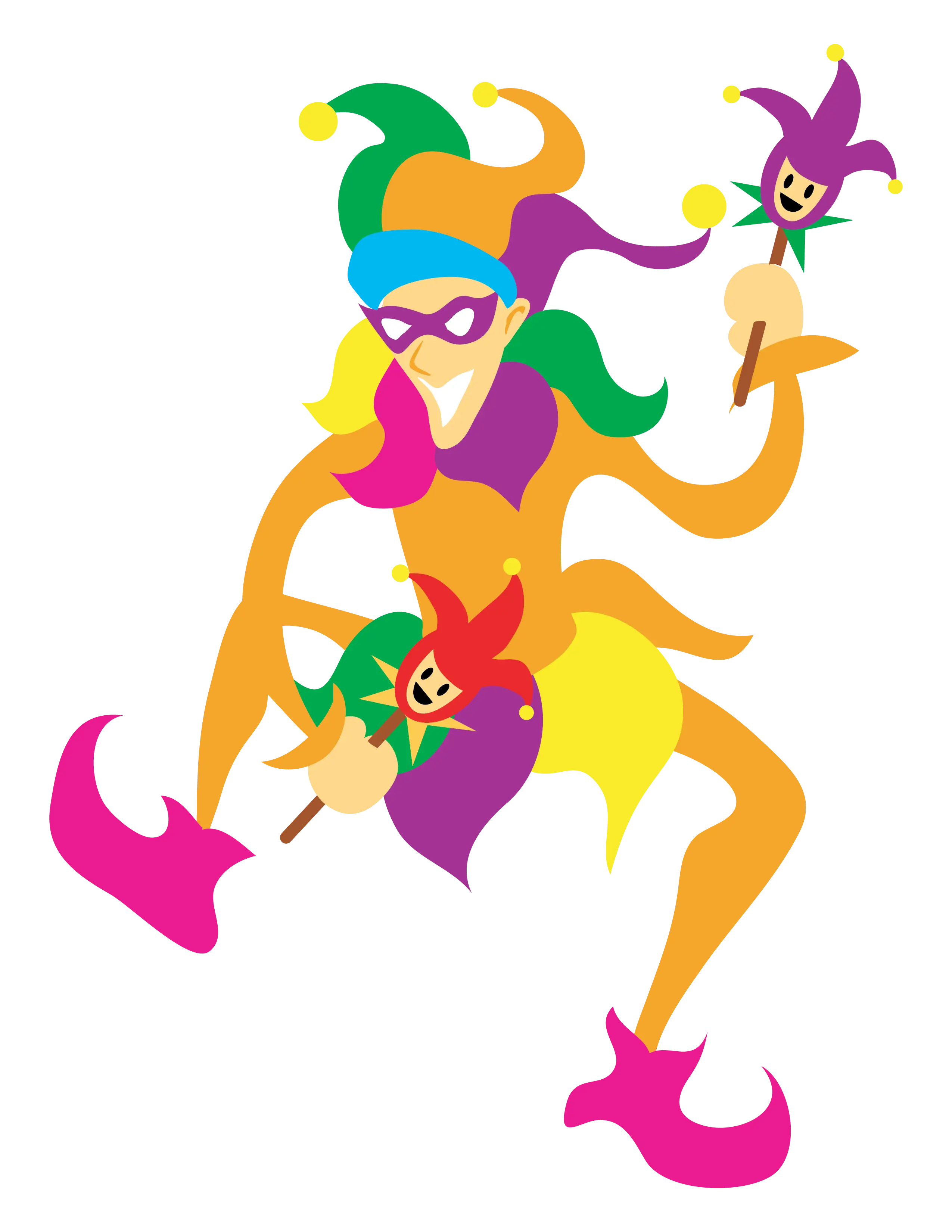 Colorful Jester Character