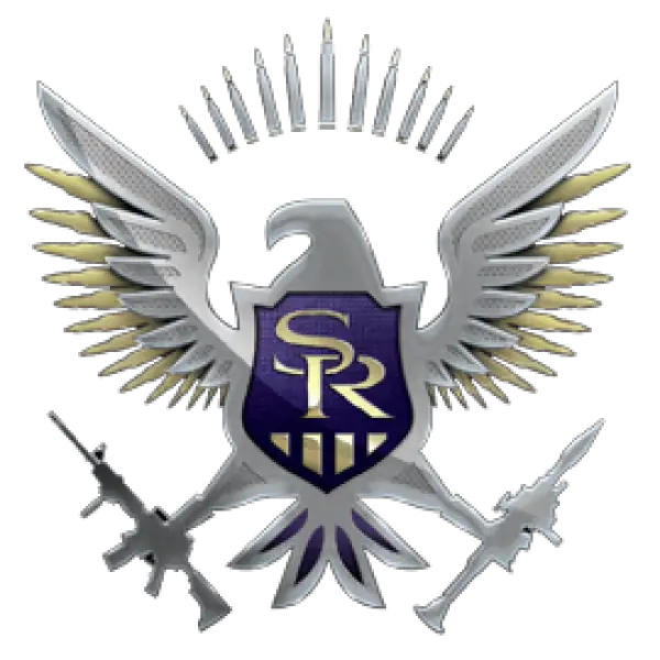 Crest with Wings, Shield, and Weaponry Symbol