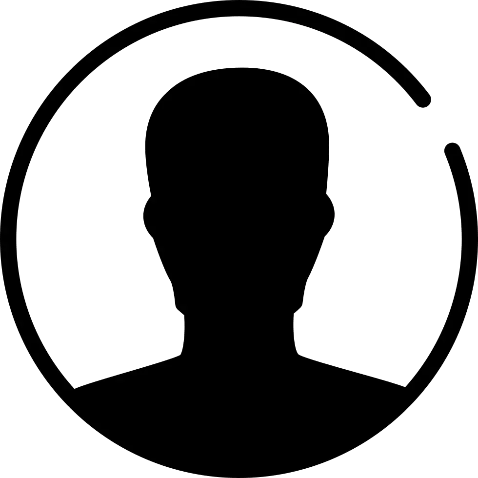 Profile Avatar Icon in Silhouette