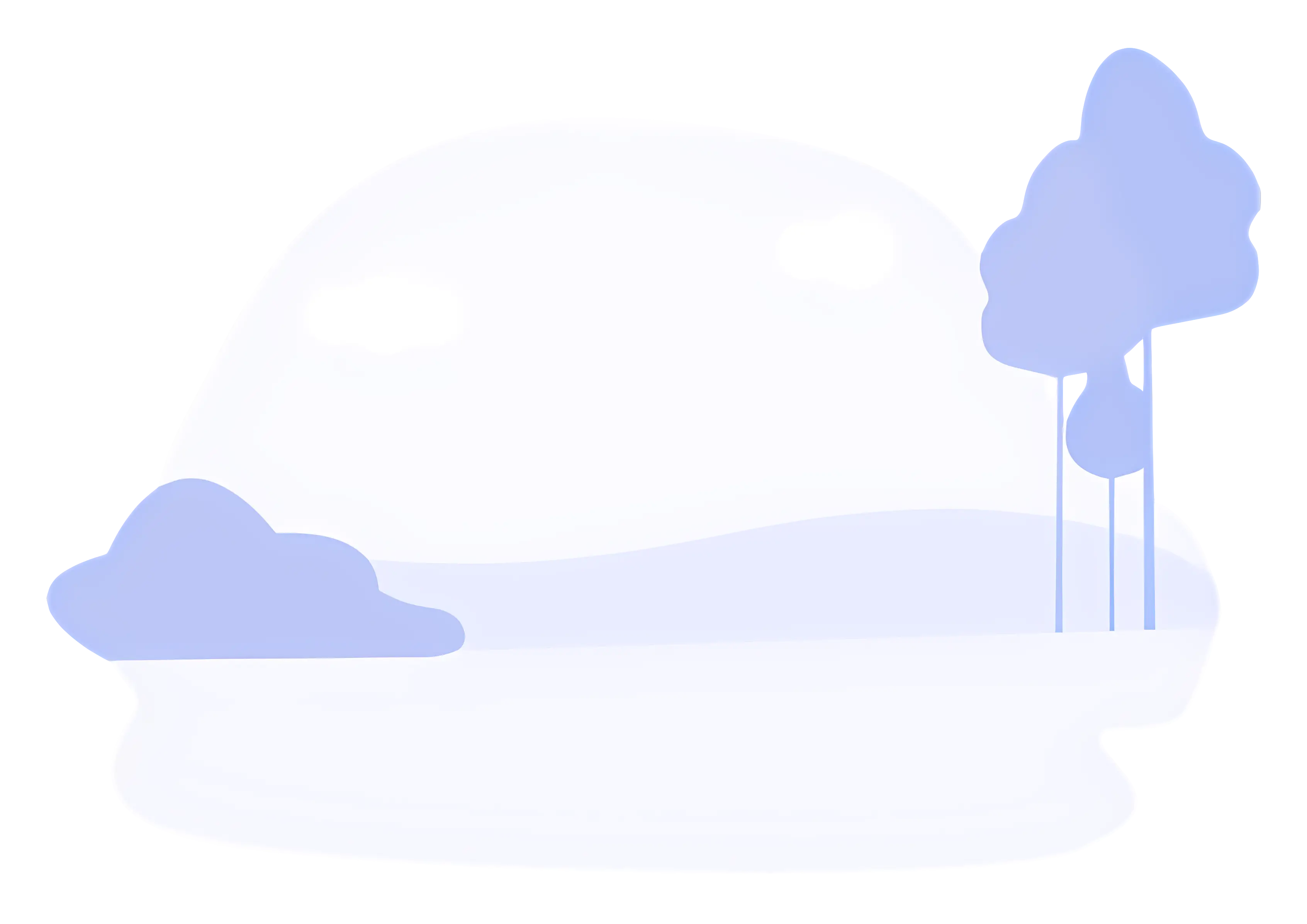 Serene Landscape with Trees and Clouds