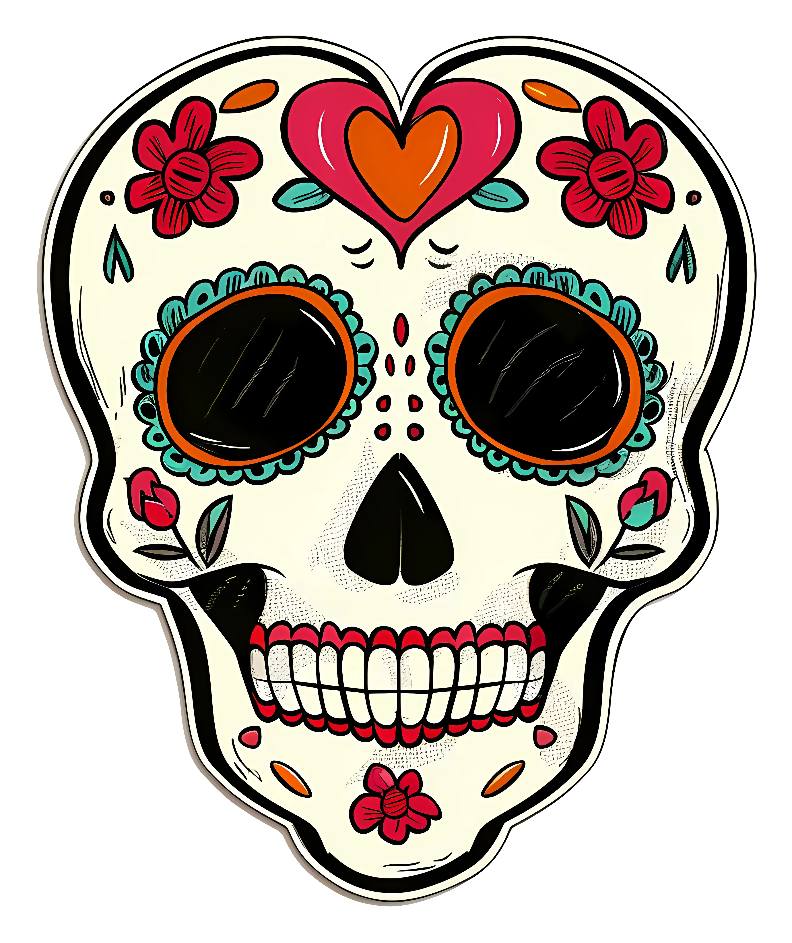 Day of the Dead Sugar Skull Illustration
