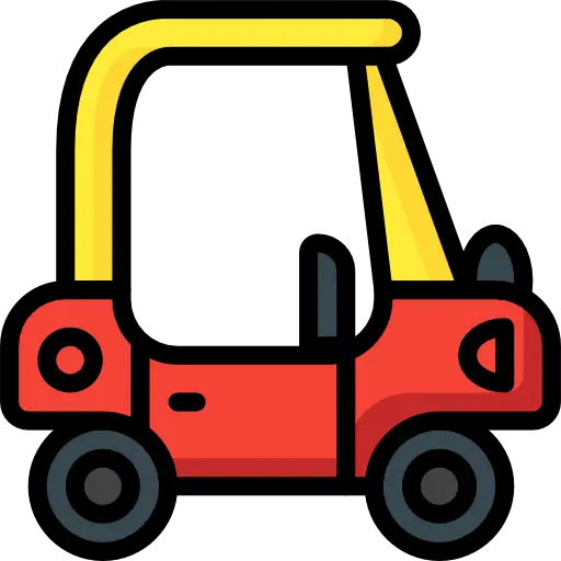 Cartoon Red Toy Car Illustration for Kids