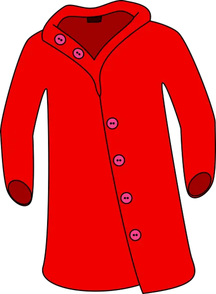 Red Coat with Buttons in Stylish Design