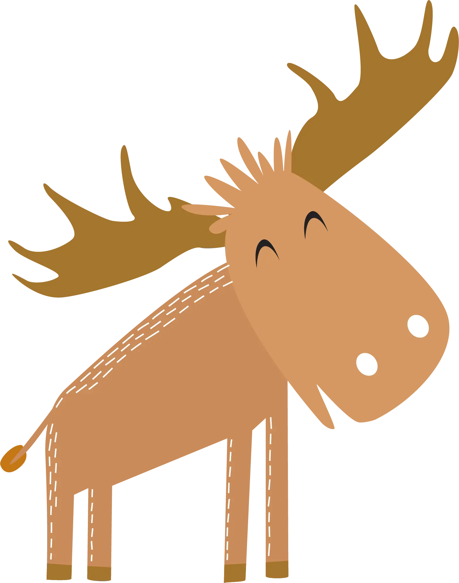 Cute Cartoon Moose