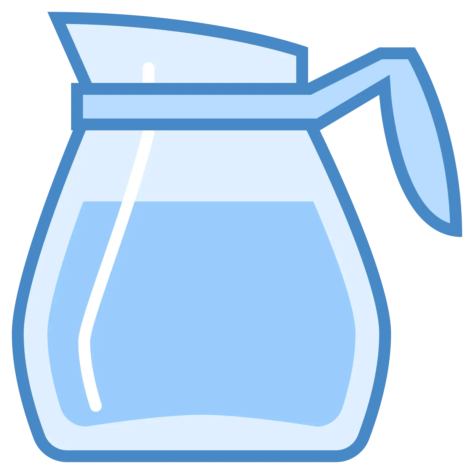Blue Water Pitcher Cartoon Illustration