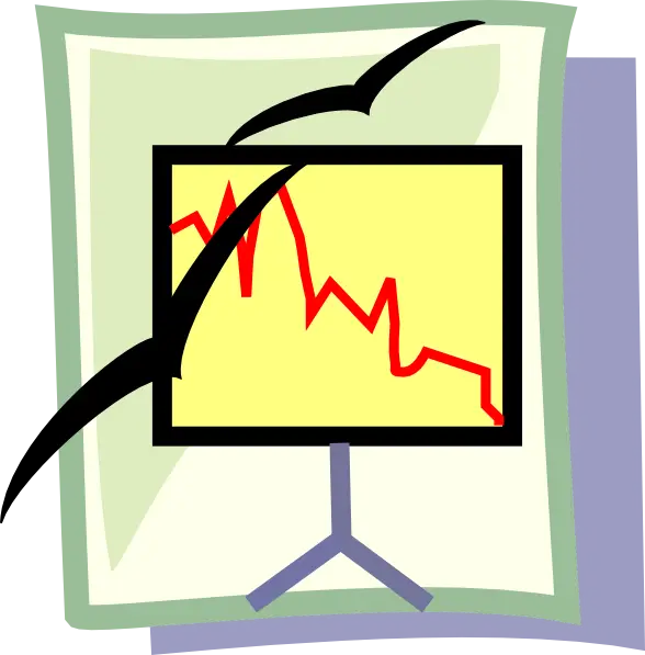 Illustrated Red Line Graph on Chart
