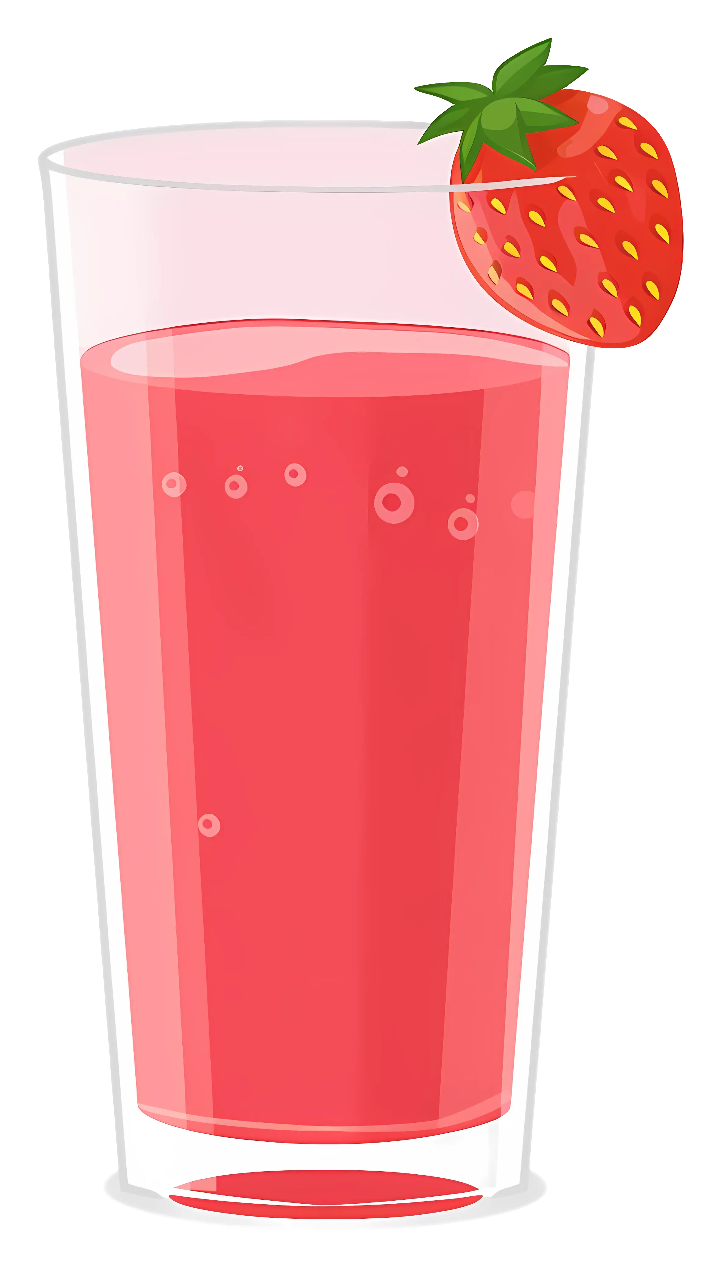 Glass of Refreshing Strawberry Juice