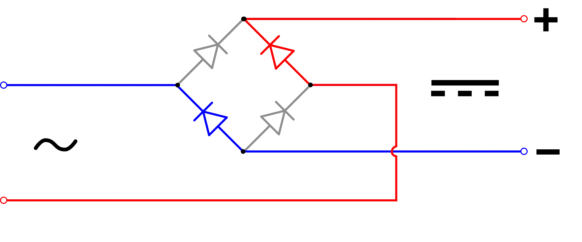 Circuit Diagram with Wires and Symbols