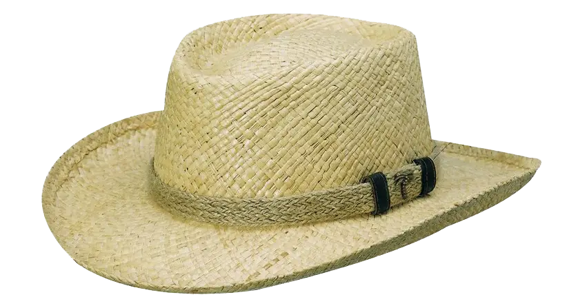 Straw Cowboy Hat with Wide Brim