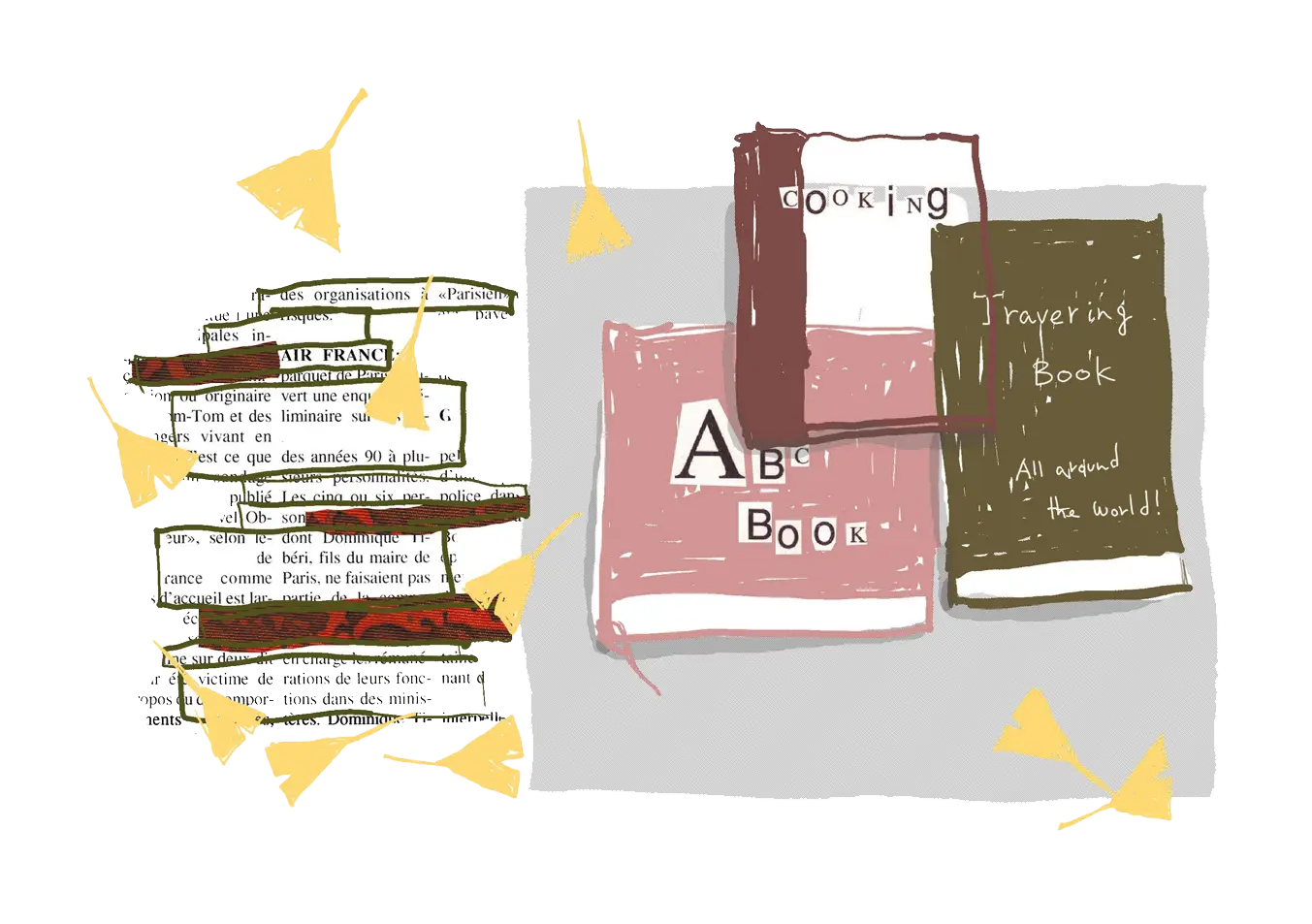 Stack of Books Illustration