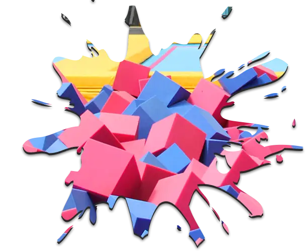 Colorful Geometric Shapes Abstract Art