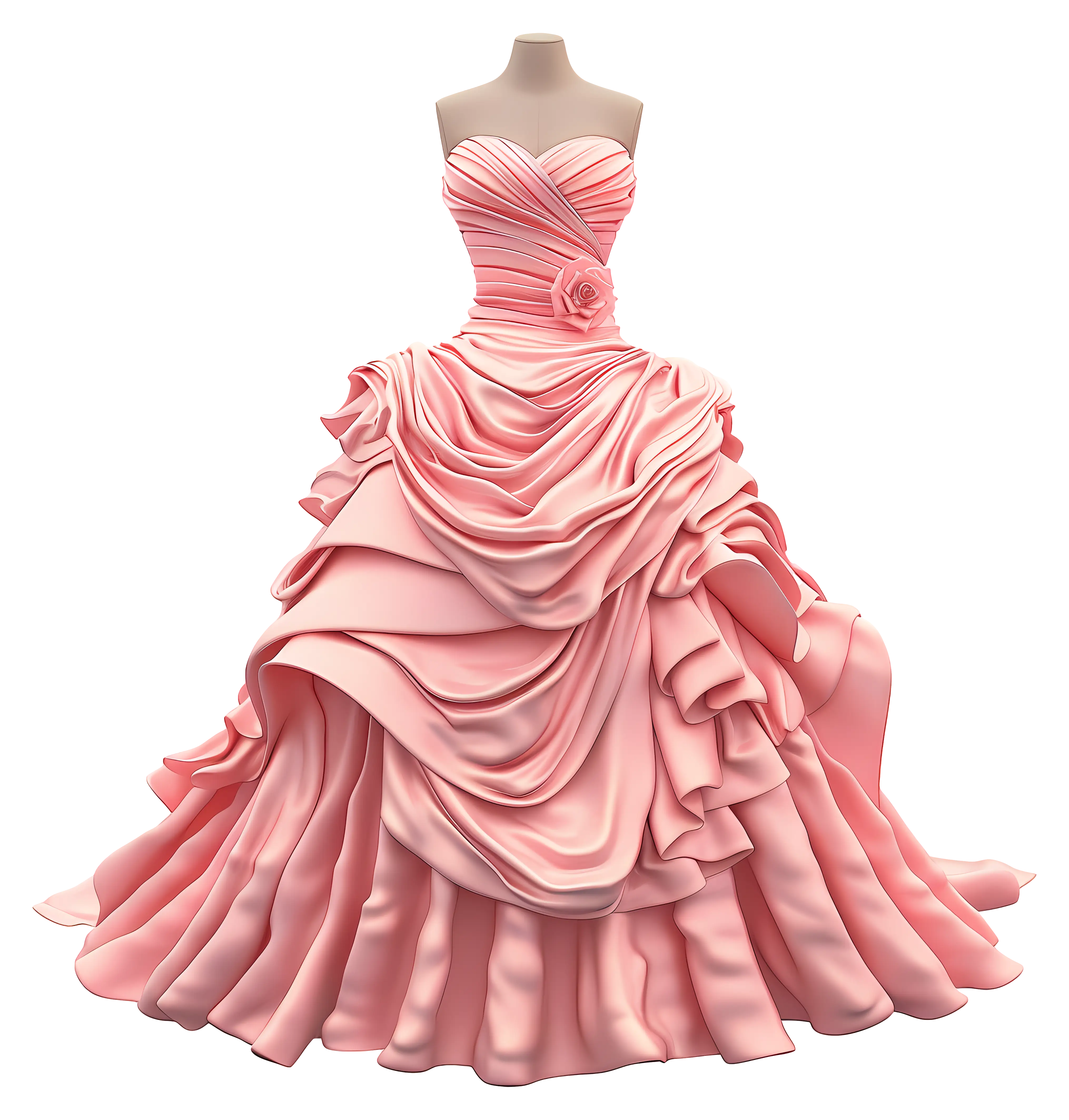 Elegant Pink Evening Gown Design