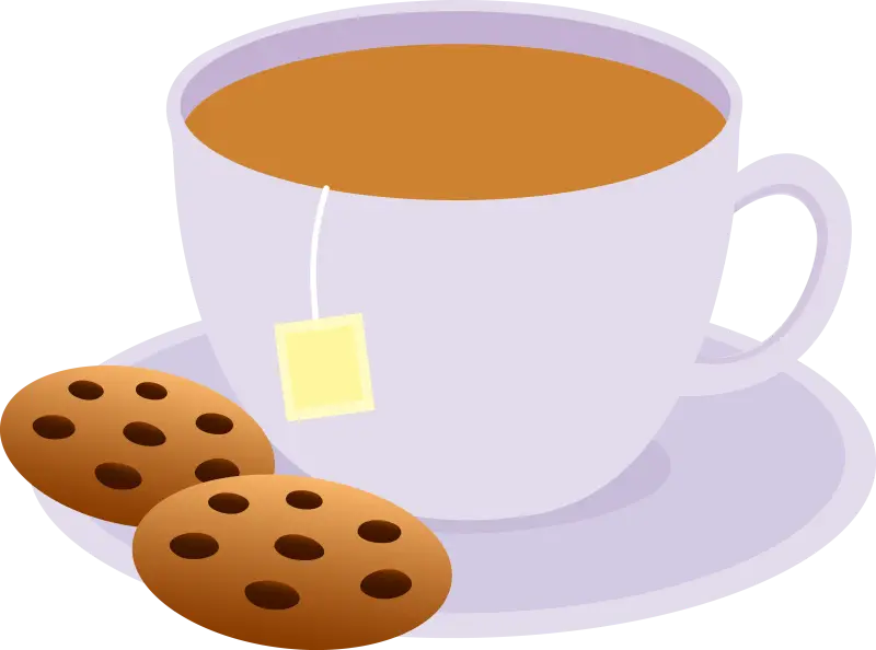 Cup of Tea with Cookies Illustration