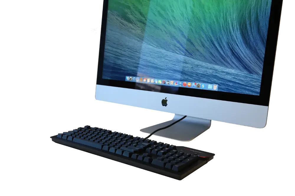 Modern Desktop Computer with Keyboard