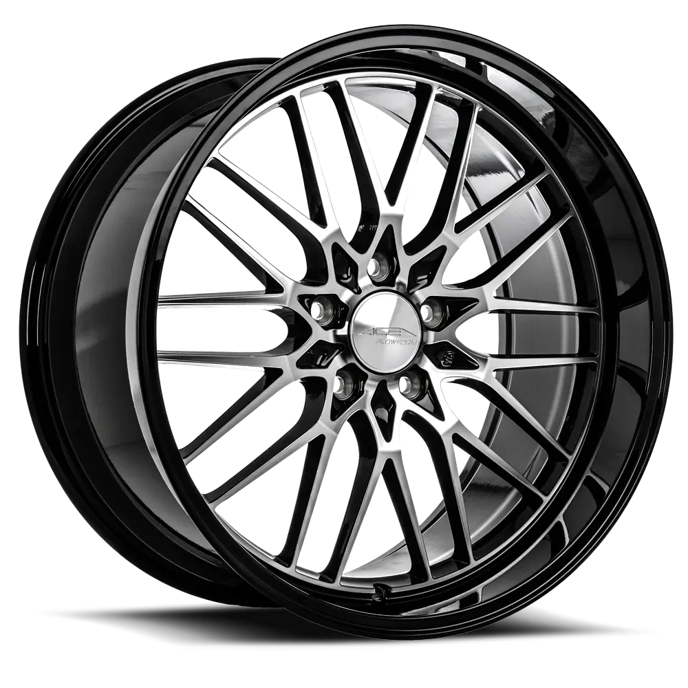 Black Car Rim with Detailed Design