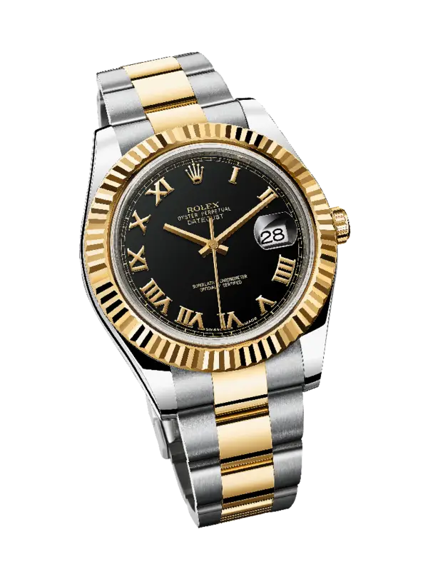 Luxury Wristwatch with Gold Accents