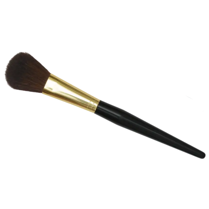 Makeup Brush with Black and Gold Design