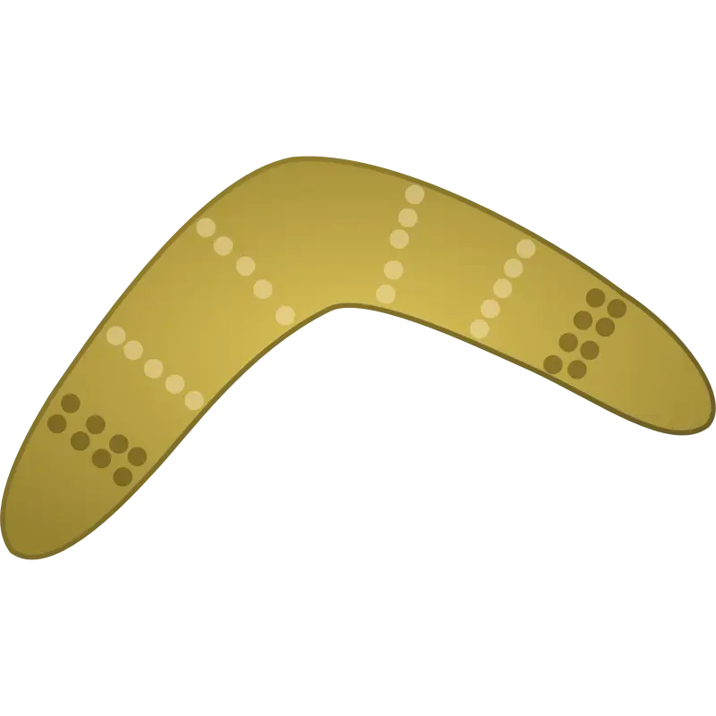Golden Boomerang Illustration