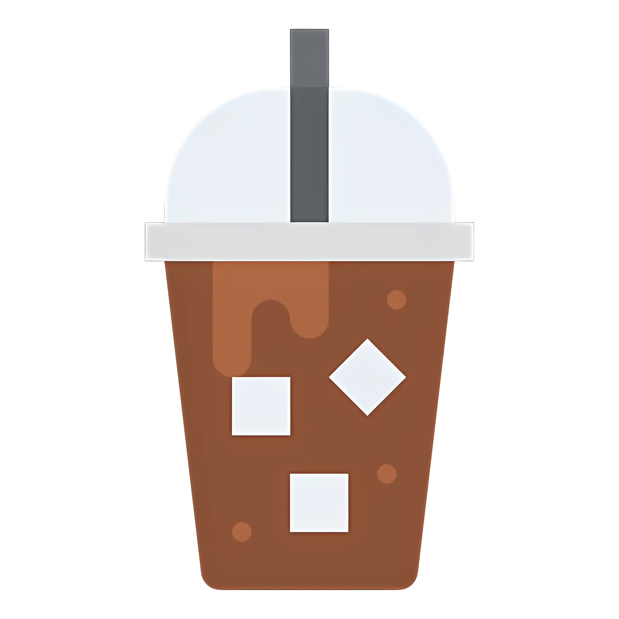 Iced Coffee with Straw