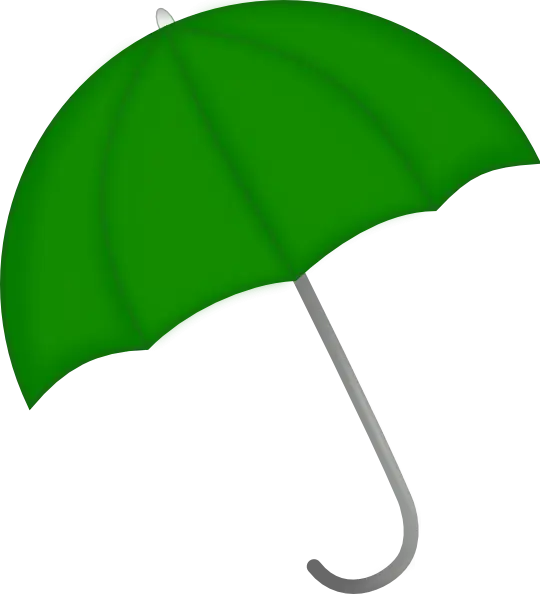 Bright Green Umbrella Illustration