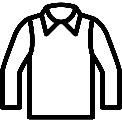 Minimal outline of a long-sleeve shirt