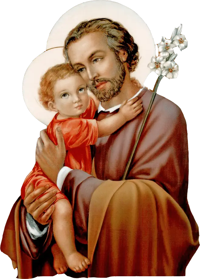 Saint Holding a Child in Religious Artwork
