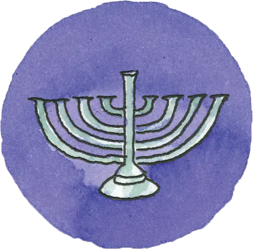 Menorah Illustration for Hanukkah