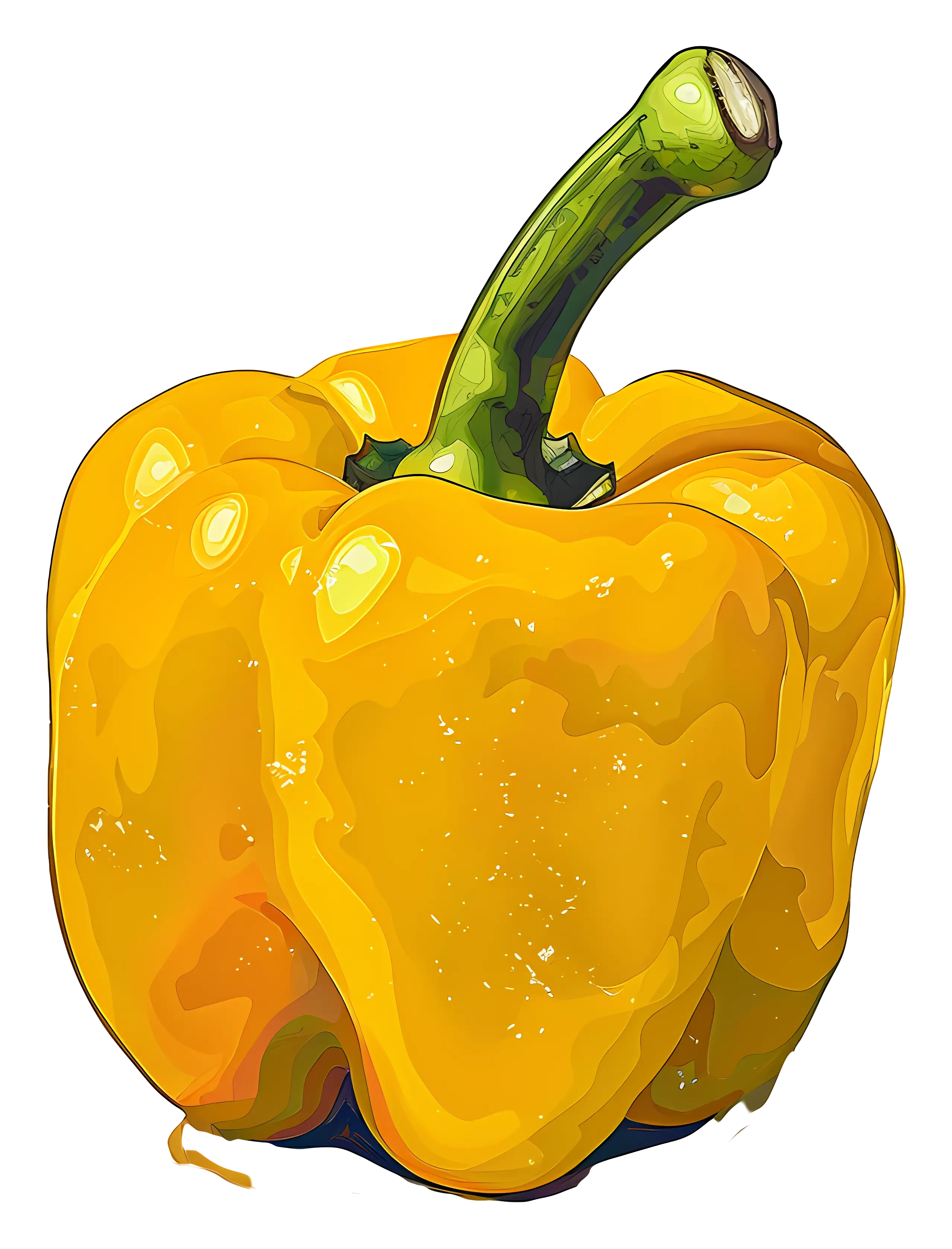 Realistic Yellow Bell Pepper Illustration