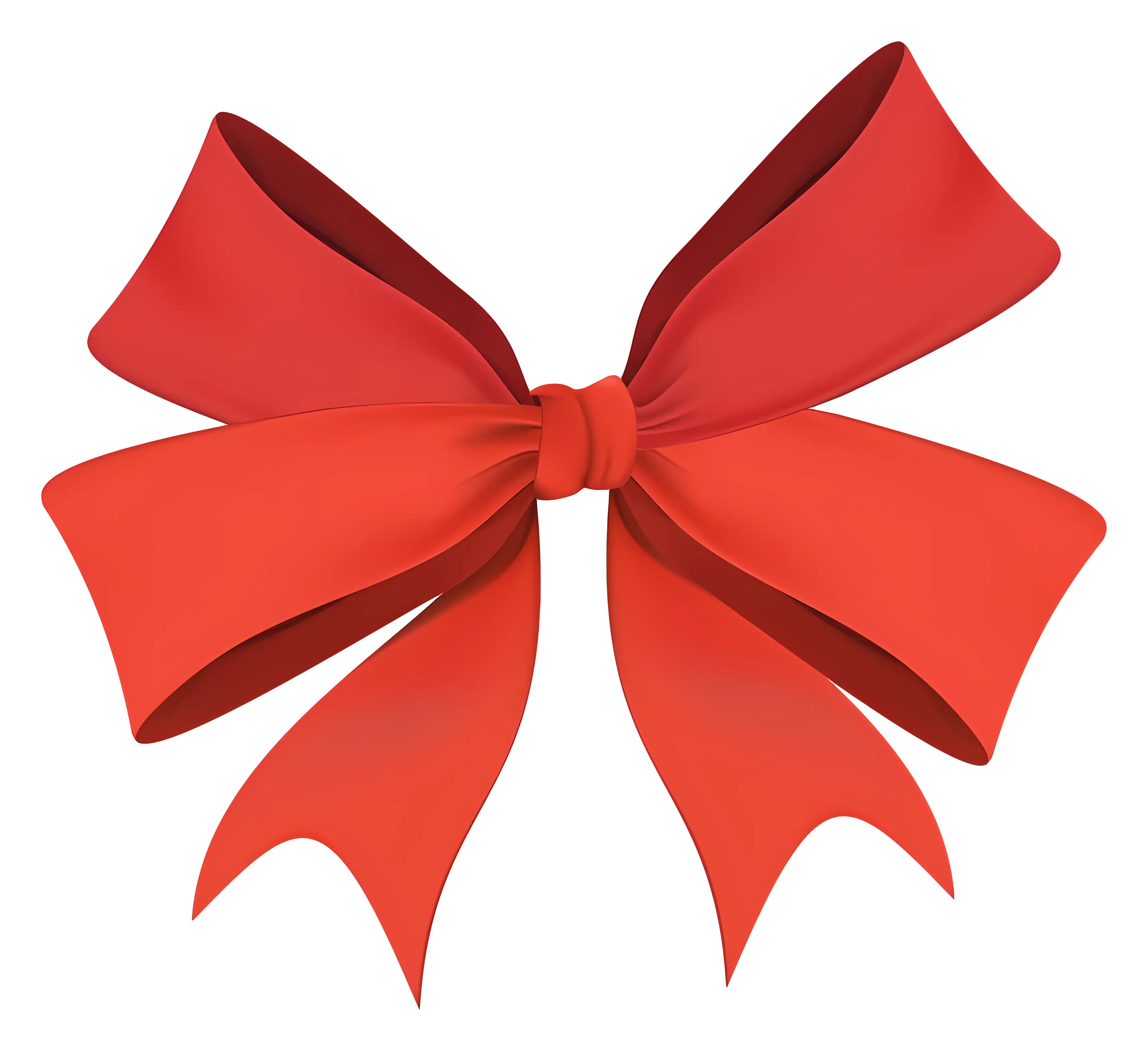 Bright Red Ribbon Bow Decoration