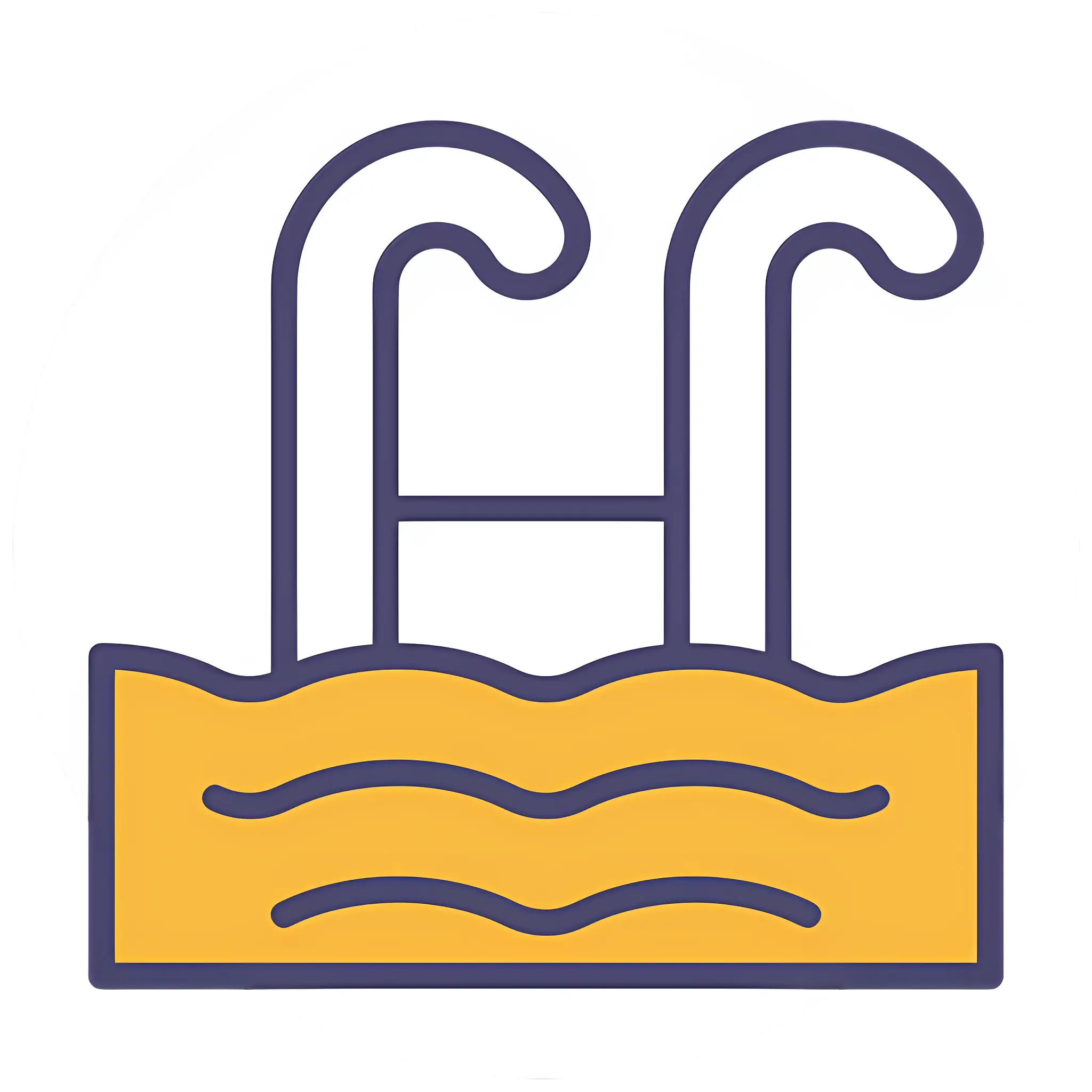 Swimming Pool with Ladder Icon