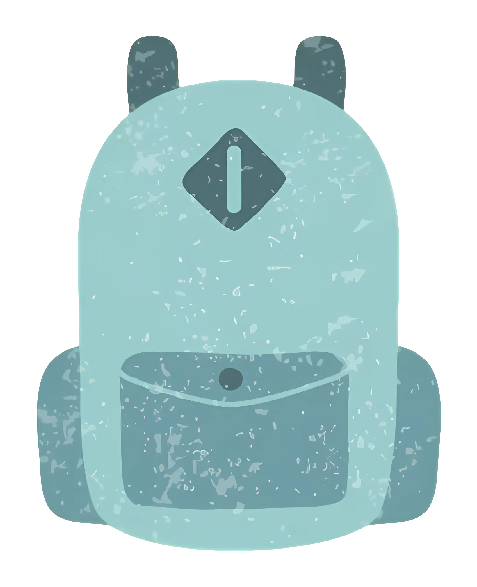 Simple Blue Backpack Illustration