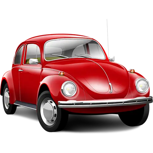 Iconic Red Vintage Car Design