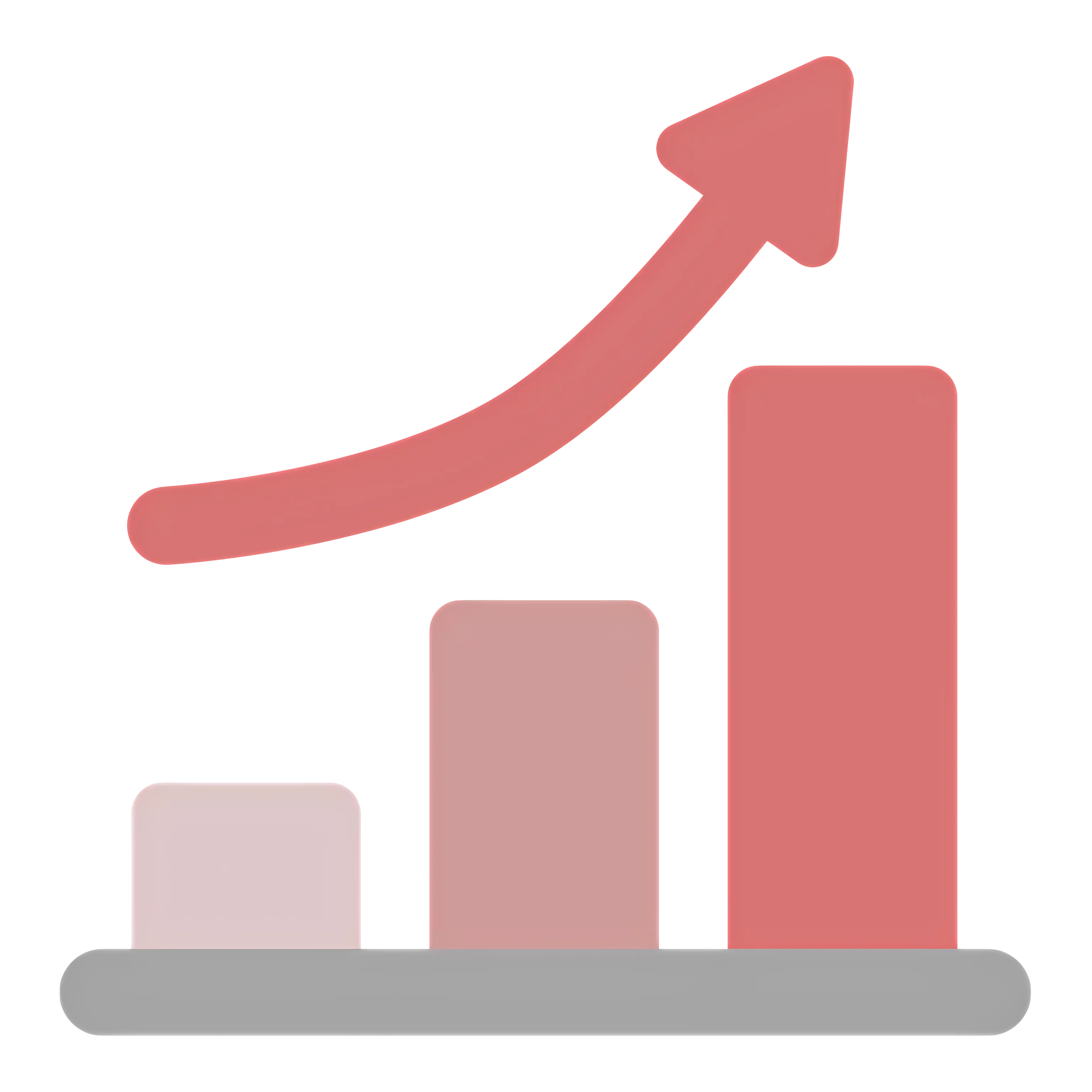 Upward Growth Bar Chart Illustration