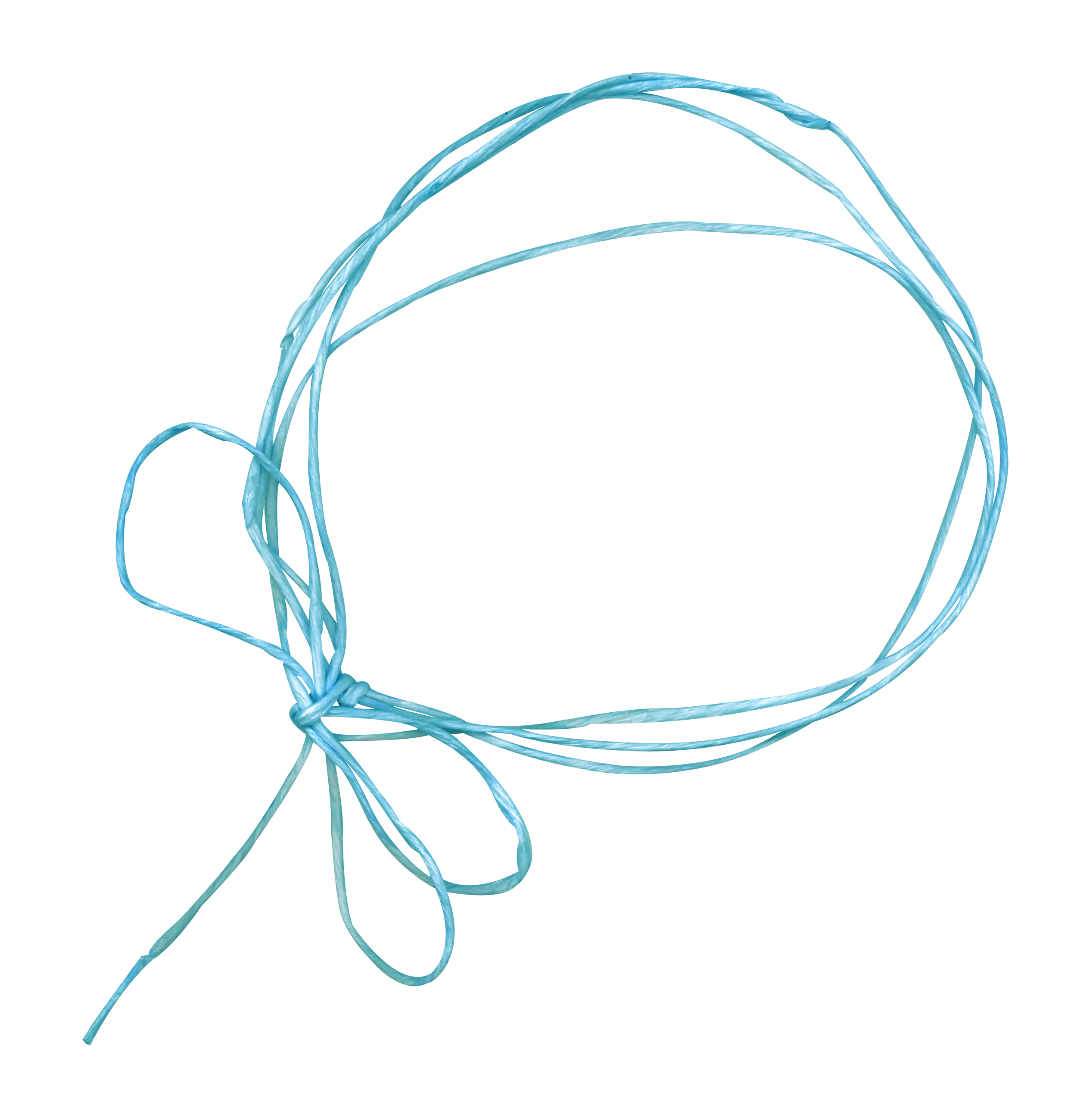 Blue Decorative Ribbon in Bow Shape