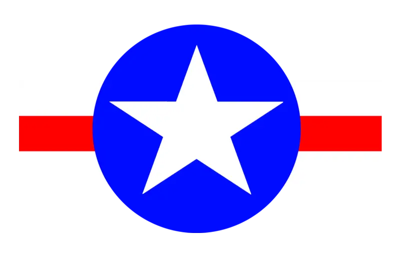 Blue Circle with White Star Symbol