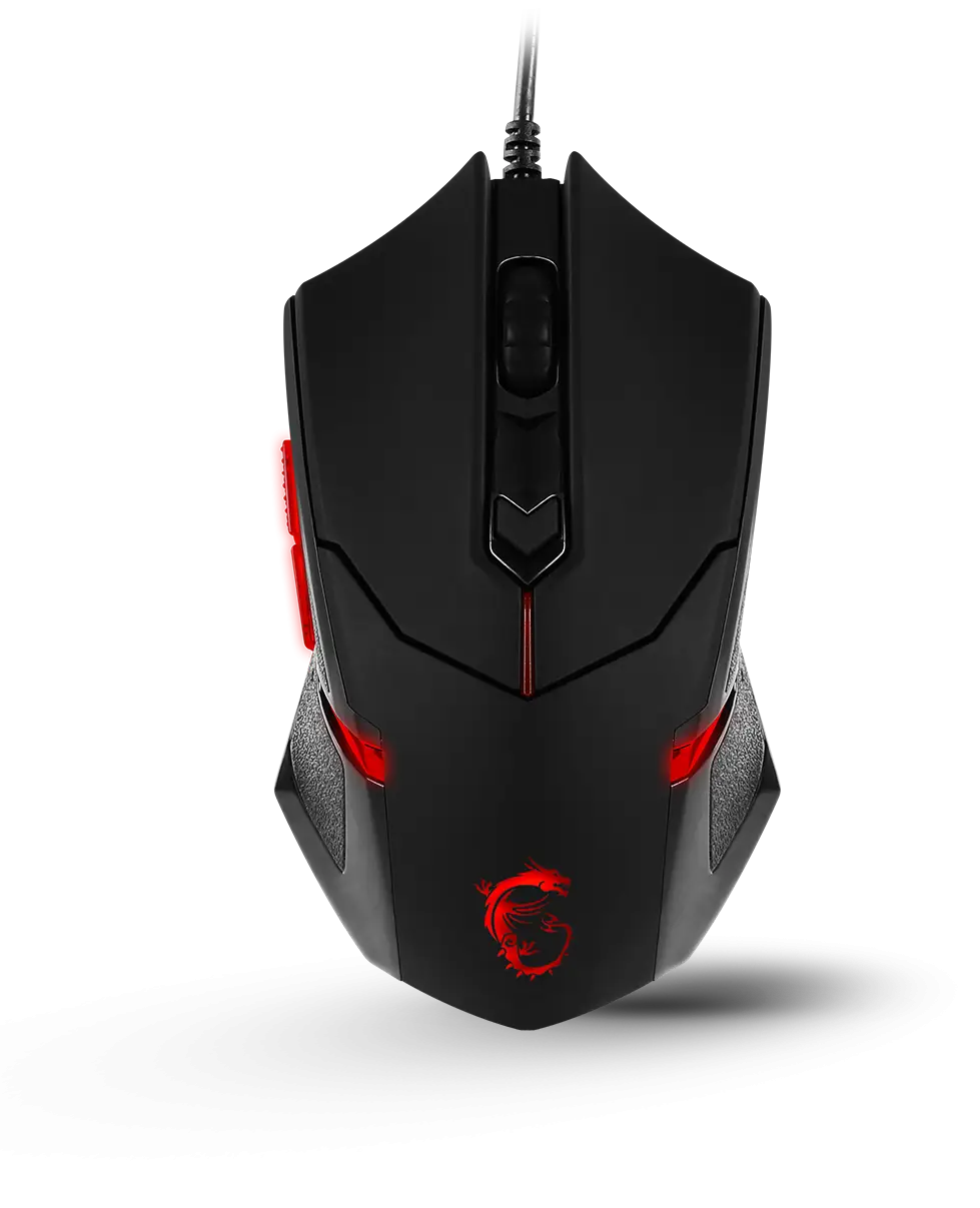 High-Tech Gaming Mouse with Red Accents